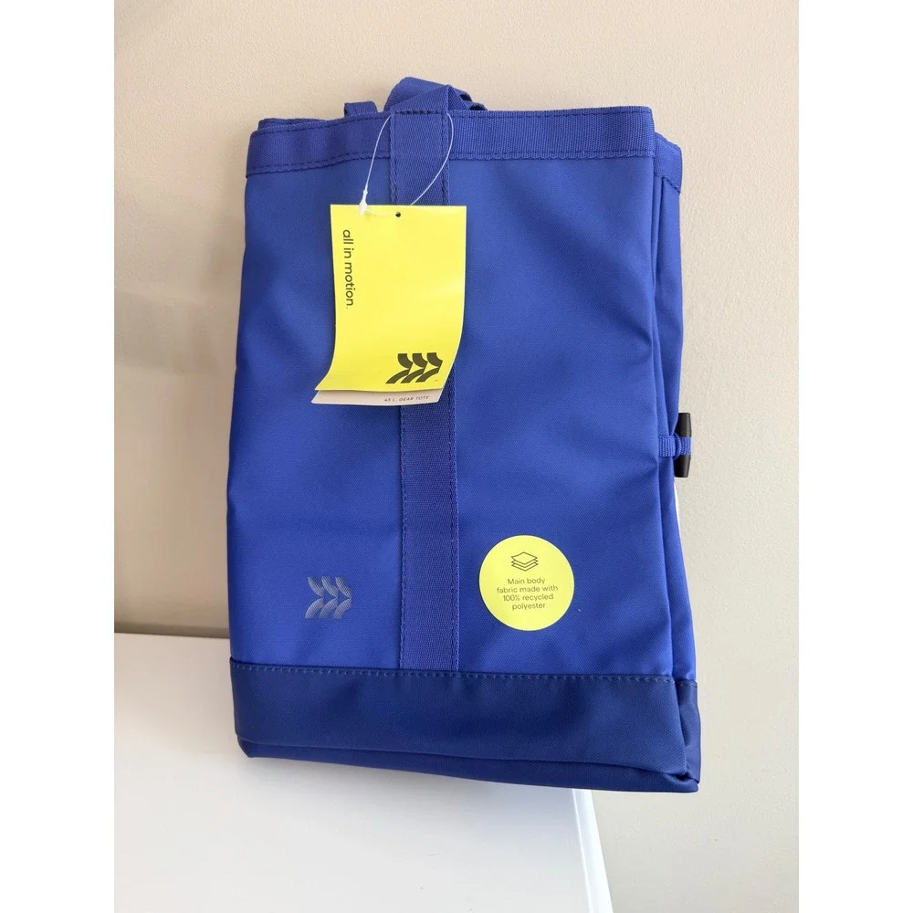 All in Motion 45L Gear Hauler Tote Bag Unisex Large Blue Water Repellent NWT